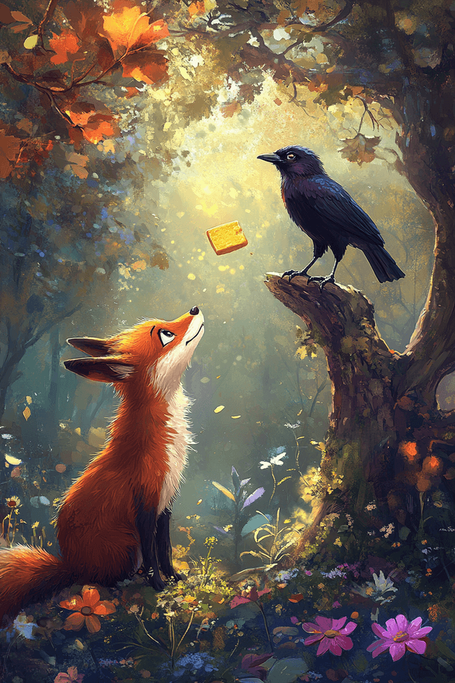  LE RENARD ET LE CORBEAU  