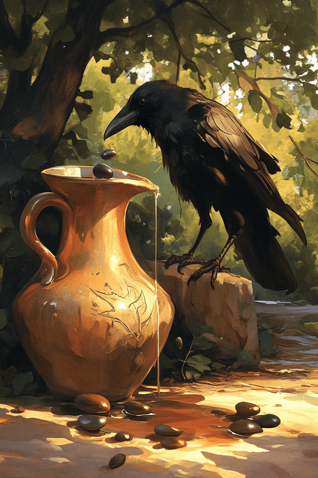  LE CORBEAU ET LA CRUCHE  